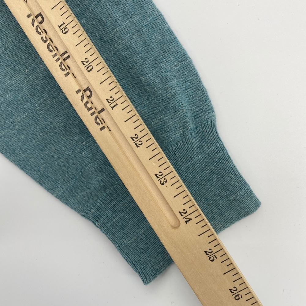 NEW J.Crew Cotton Crewneck Sweater Mens XL Teal Re-Imagined Raglan Classic - Picture 12 of 13